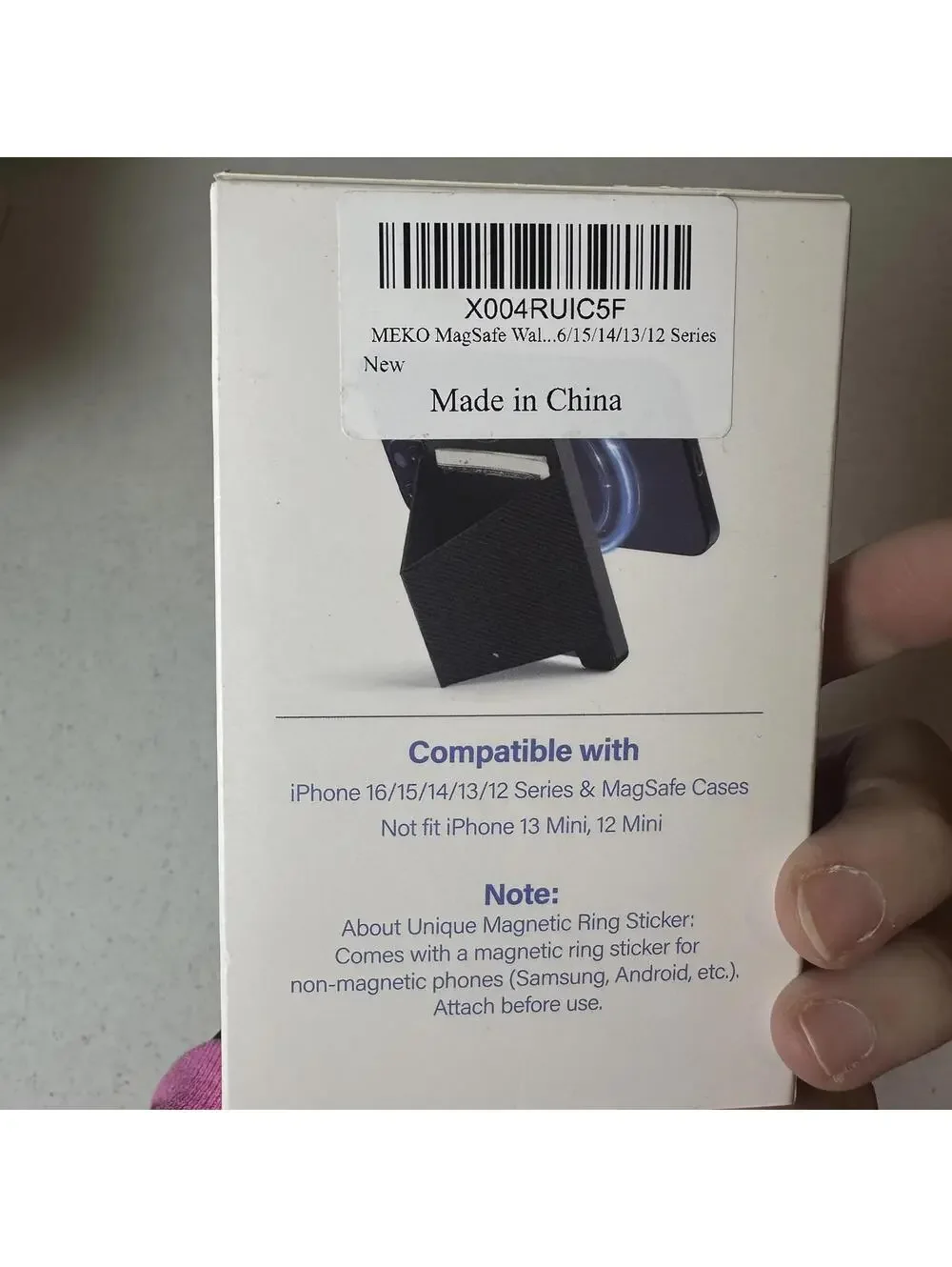 MEKO Magnetic Card Holder Compatible with iPhone 16/15/14/13/12 Series & MagSafe